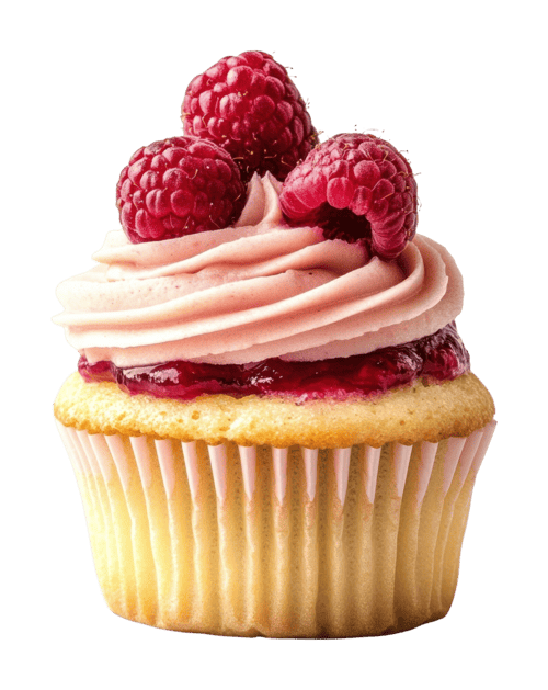 Cupcake de frambuesa